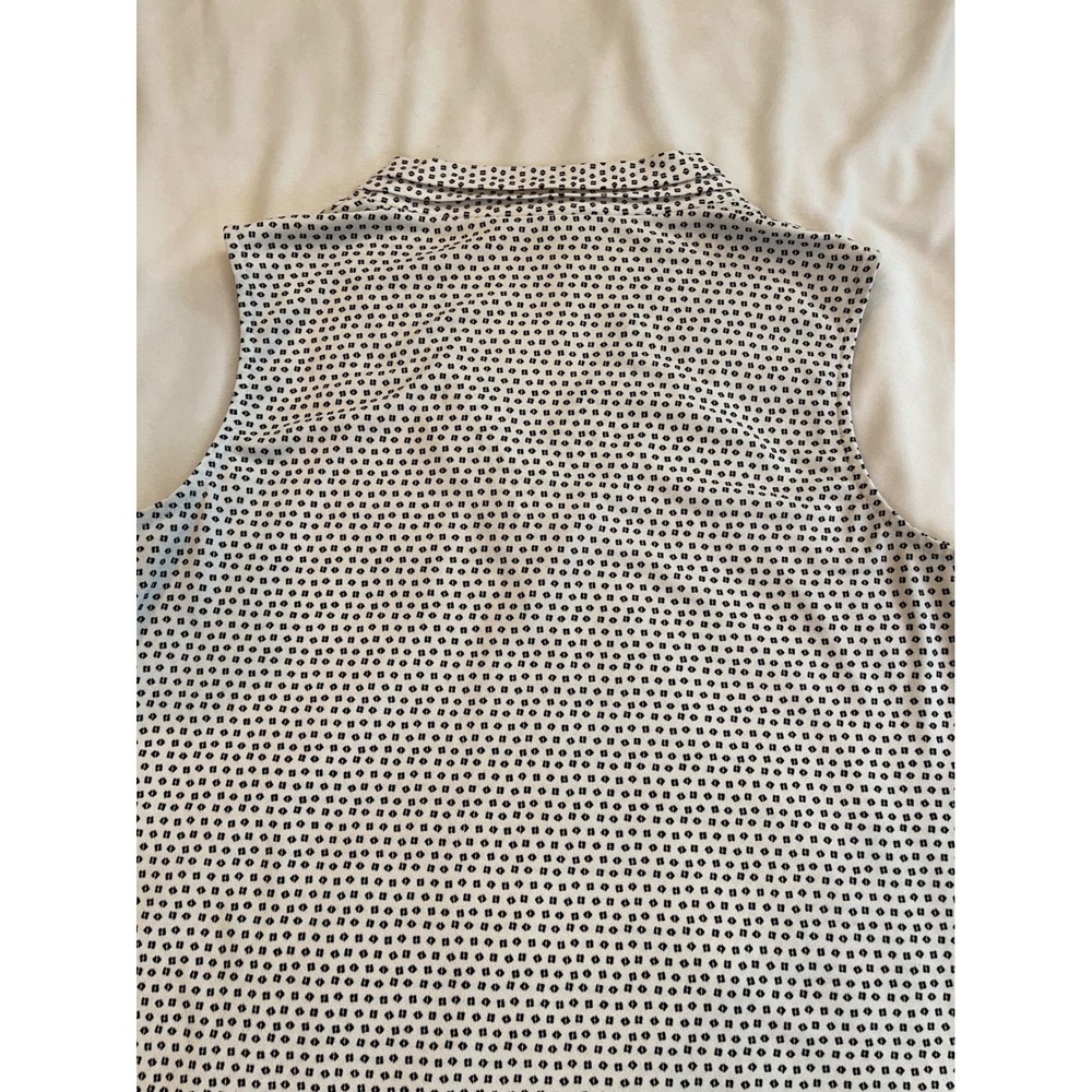 Adrianna Papell Sleeveless V-Neck Blouse Geometric Diamond Print Top Women's - Picture 6 of 8
